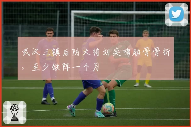 武汉三镇后防大将刘奕鸣肋骨骨折,至少缺阵一个月